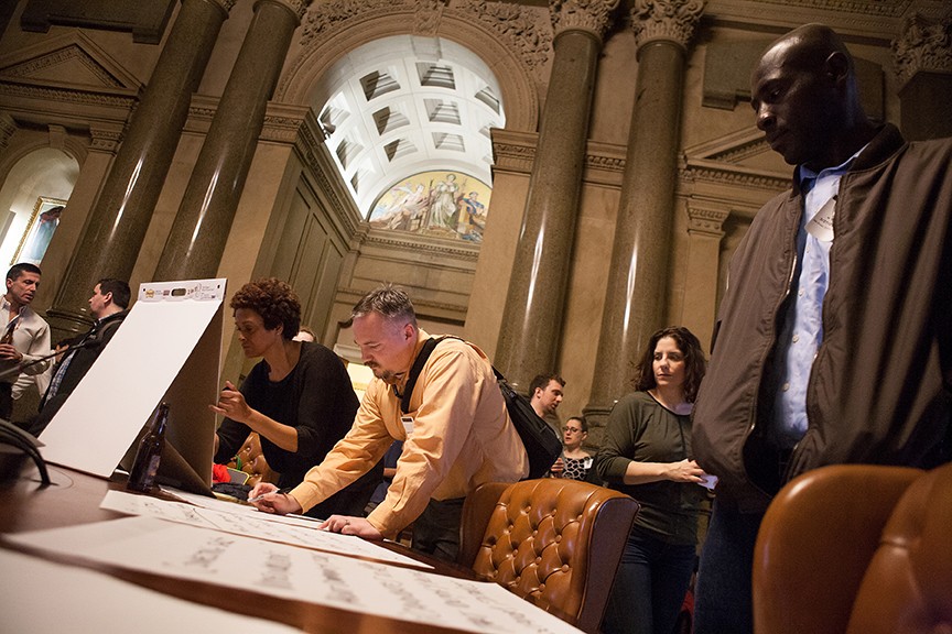 Sharing ideas at Democracy Hackathon 2015